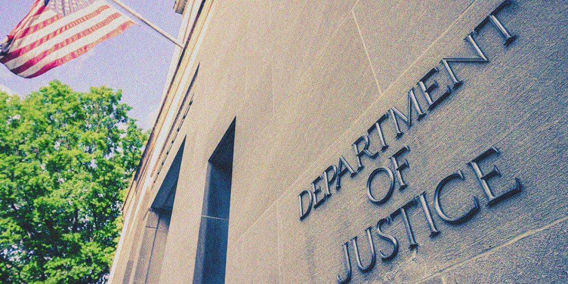 doj building with flag