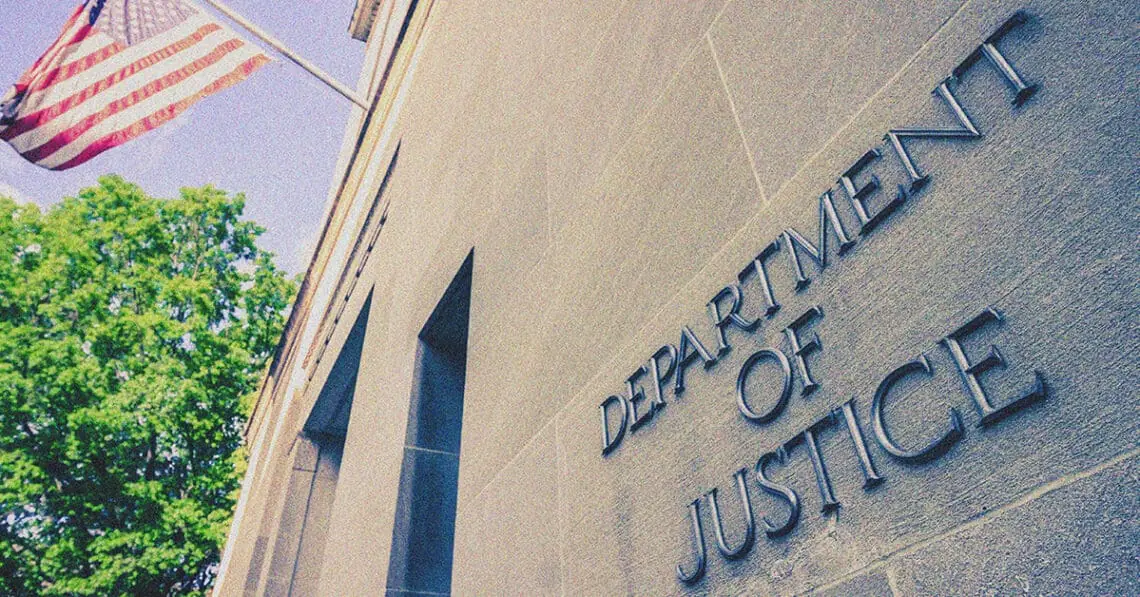 doj building with flag