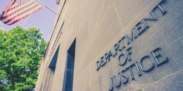 doj building with flag