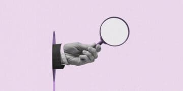 magnifying glass internal investigation digital collage