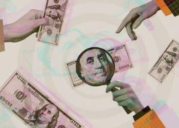 money laundering digital collage