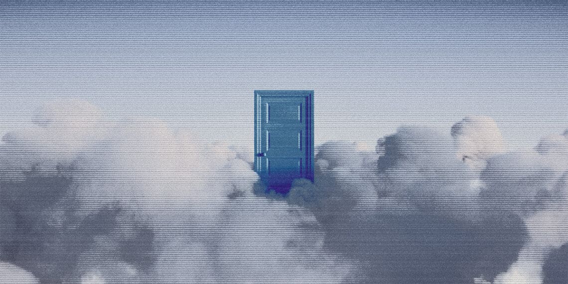 3d rendering representing inaccessible door