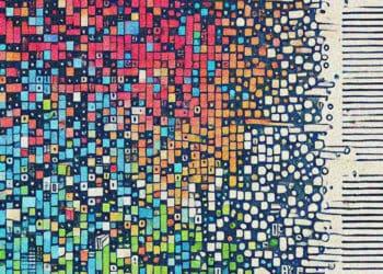 ai generated artwork pixels into paragraphs