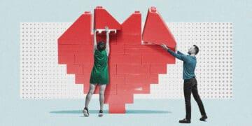 conceptual art showing employees at the heart of company