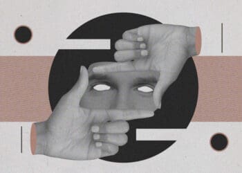 digital collage illustrating concept of individual being investigated