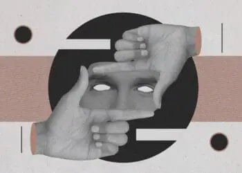 digital collage illustrating concept of individual being investigated
