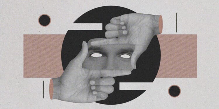 digital collage illustrating concept of individual being investigated