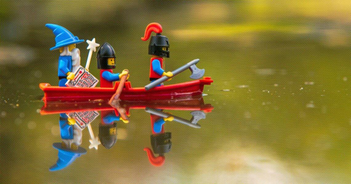 lego figures going on journey