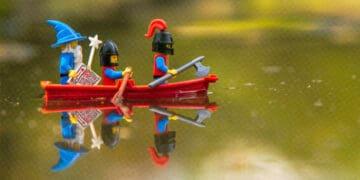 lego figures going on journey