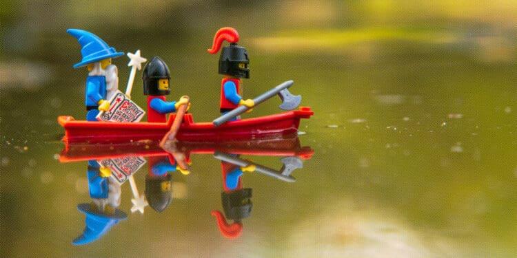 lego figures going on journey