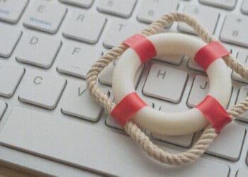 life preserver on keyboard