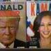 trump harris commemorative magazines in rack