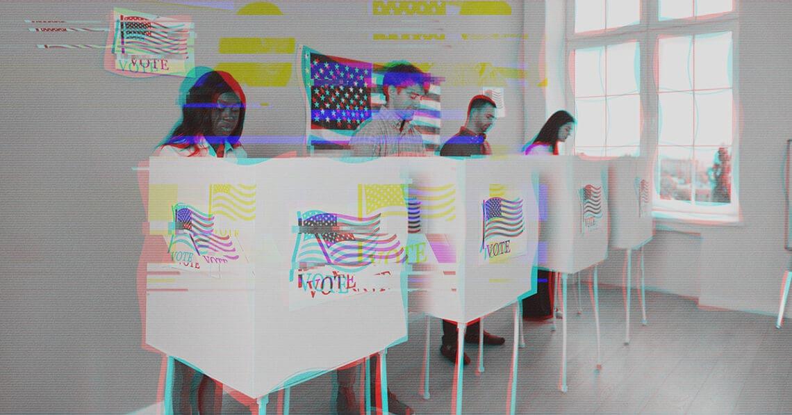 young people at voting booths