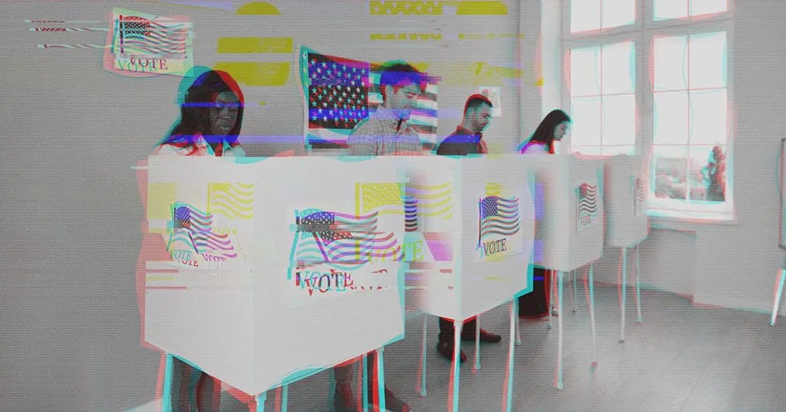 young people at voting booths