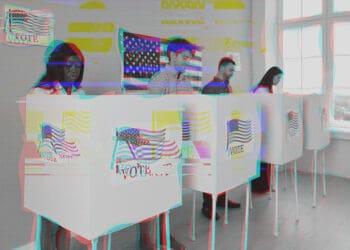 young people at voting booths