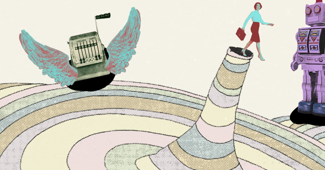 Oh the Places You'll Go style digital art collage