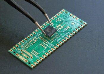 microchip in manufacturing process