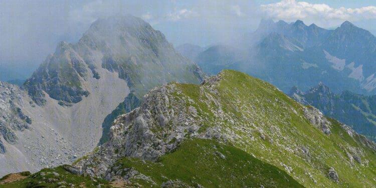 misty mountaintops