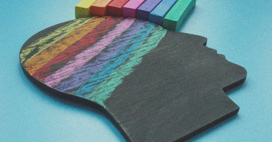 neurodiversity concept rainbow chalk