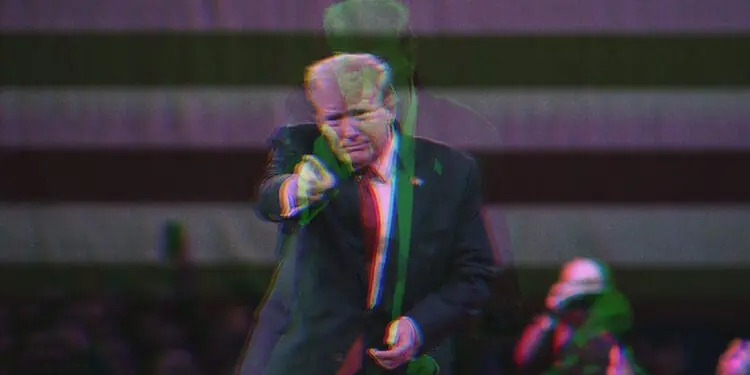 trump pointing on stage