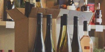 wine bottles in box for shipping