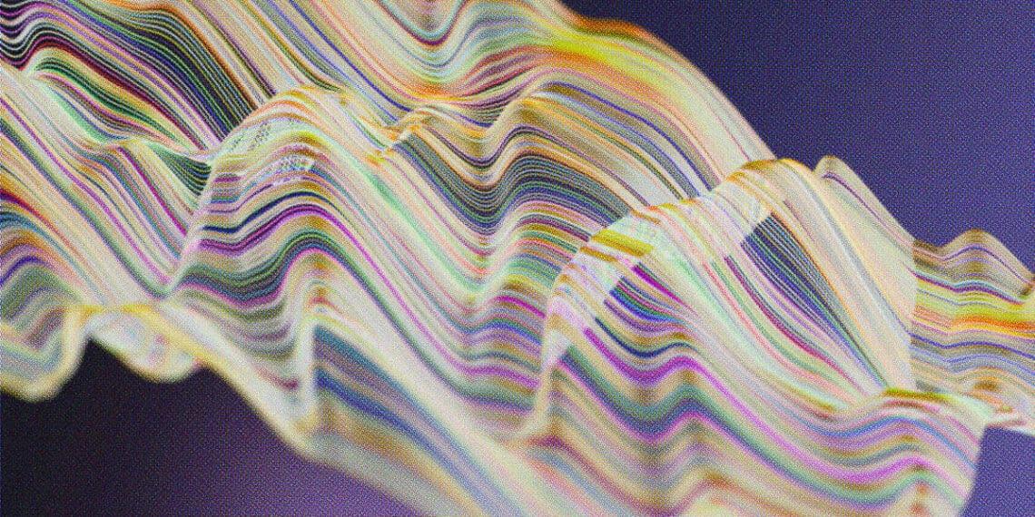 news roundup data abstract rainbow lines