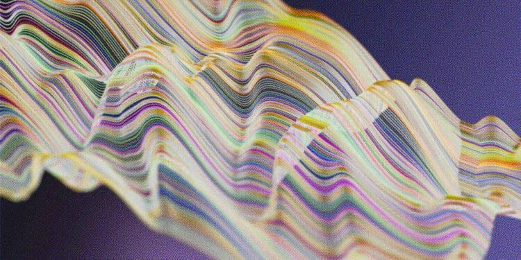 news roundup data abstract rainbow lines