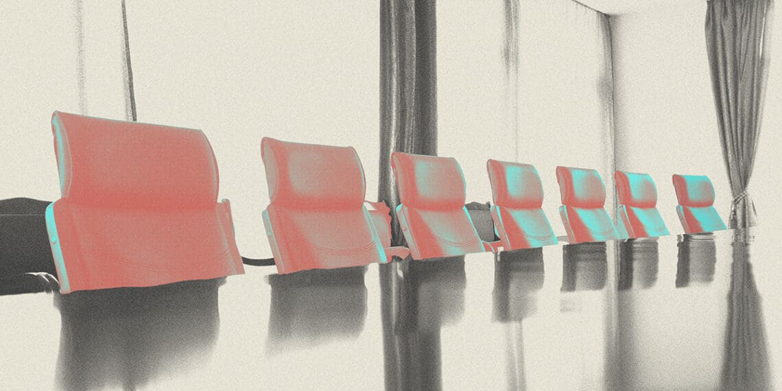 executive meeting room empty seats