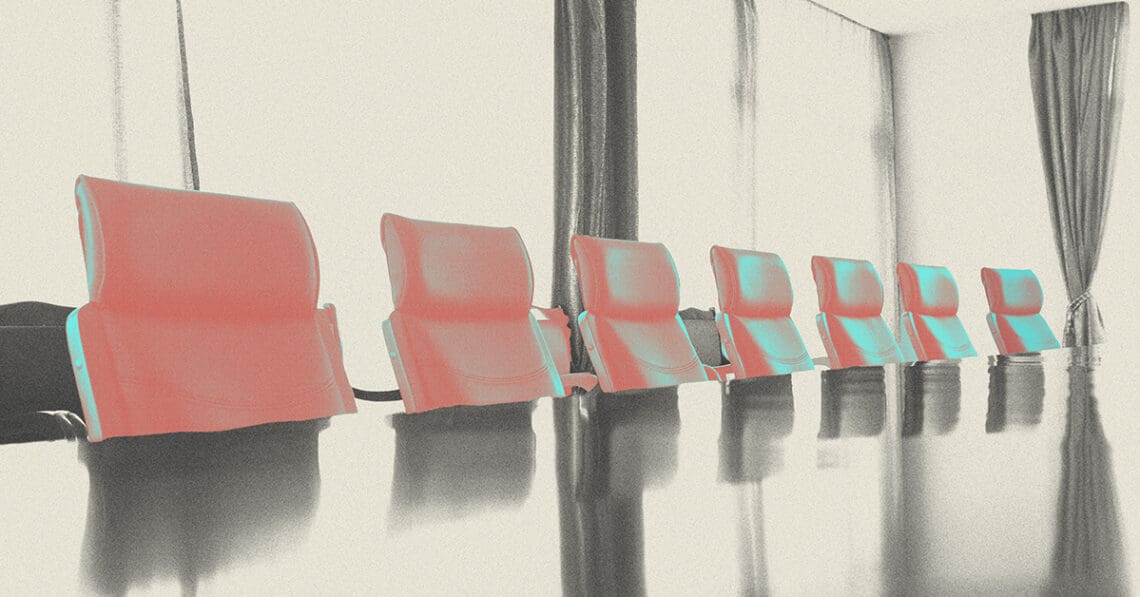 executive meeting room empty seats