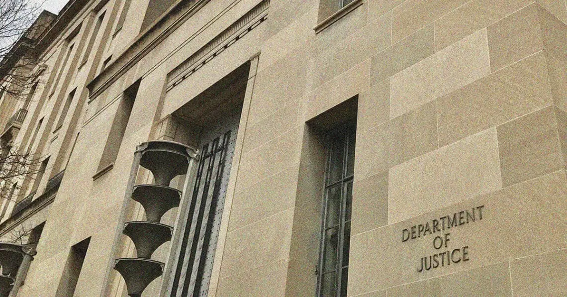 front of doj building