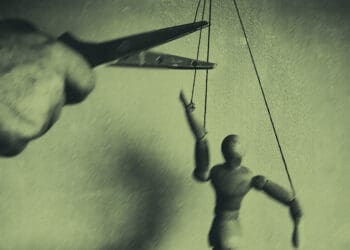 puppet with strings cut