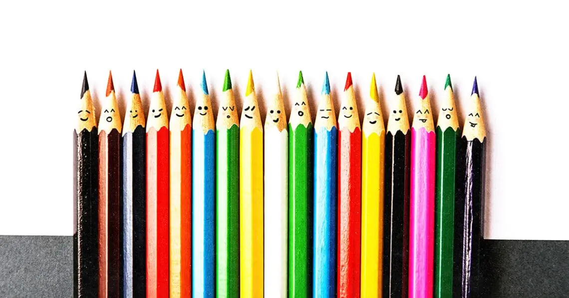 colored pencils diversity concept