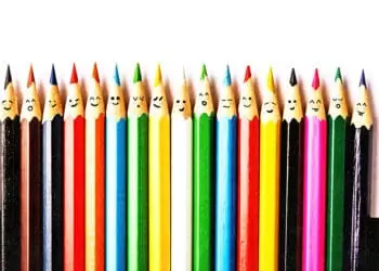 colored pencils diversity concept