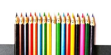 colored pencils diversity concept