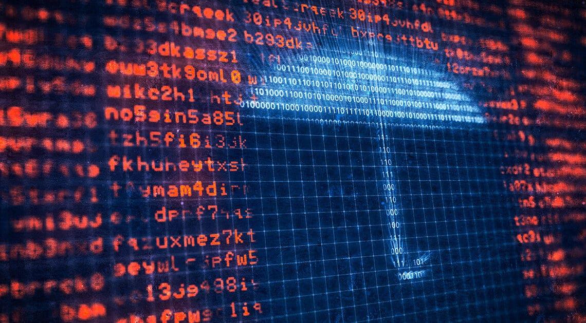 cyber insurance concept data and umbrella