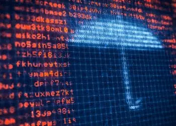 cyber insurance concept data and umbrella