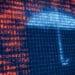 cyber insurance concept data and umbrella