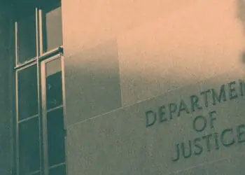 doj sign on building