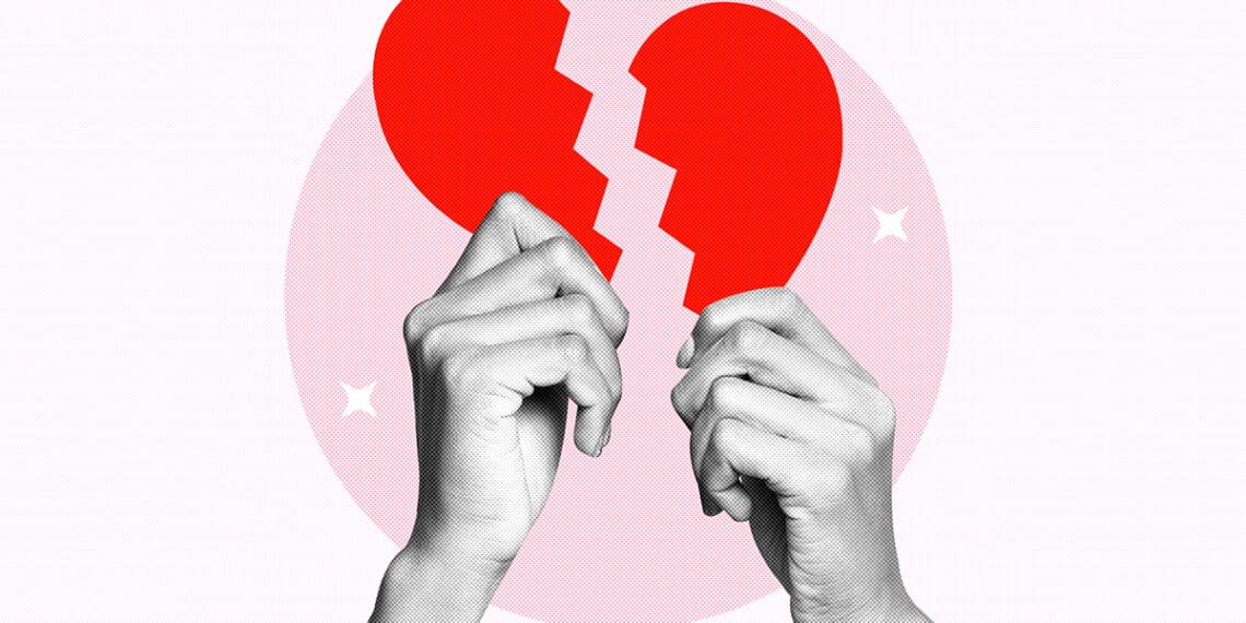 heart broken digital collage