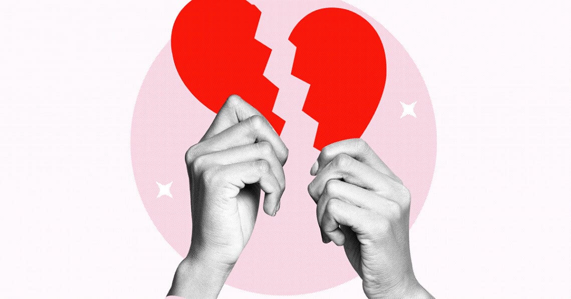 heart broken digital collage