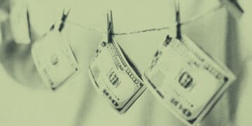 bills on clothesline money laundering