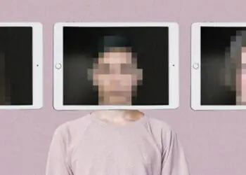 deepfake concept pixelated faces