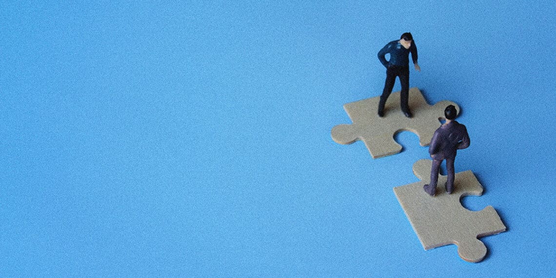 merger concept figurines