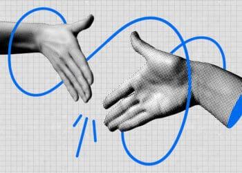 business relationship concept hands