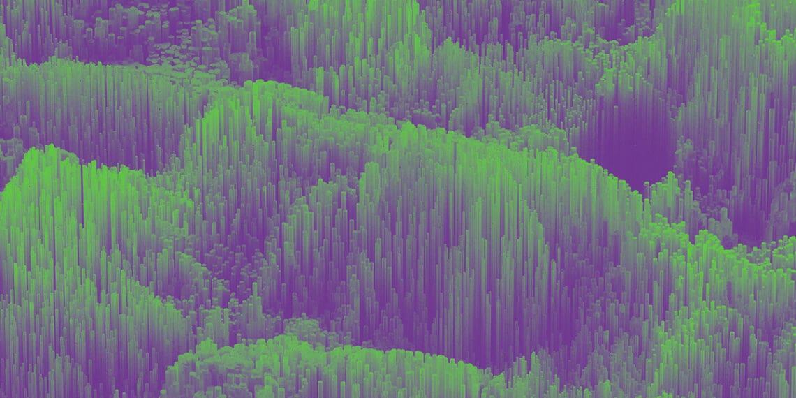data abstract green purple