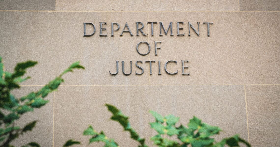 doj exterior sign