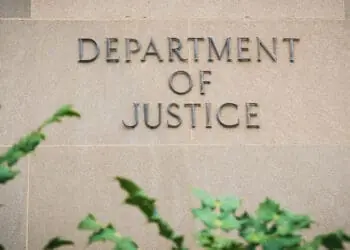 doj exterior sign