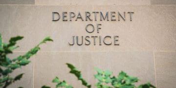 doj exterior sign