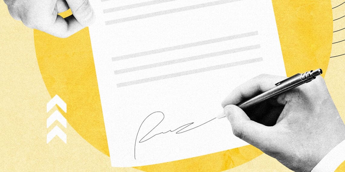 signing deal signature