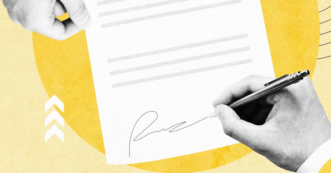 signing deal signature